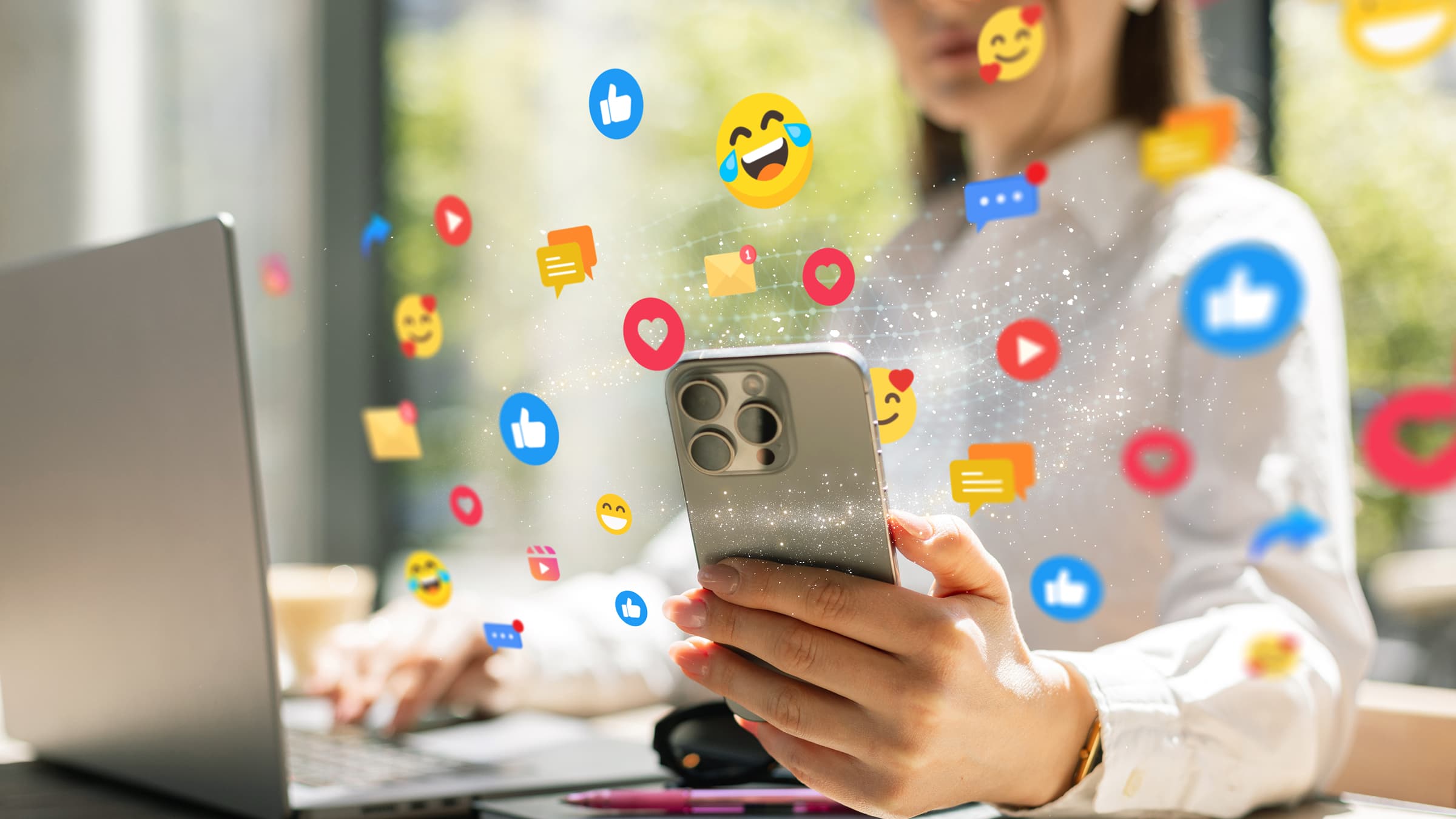 A chaotic desk with scattered notes versus a clean, organized digital dashboard.